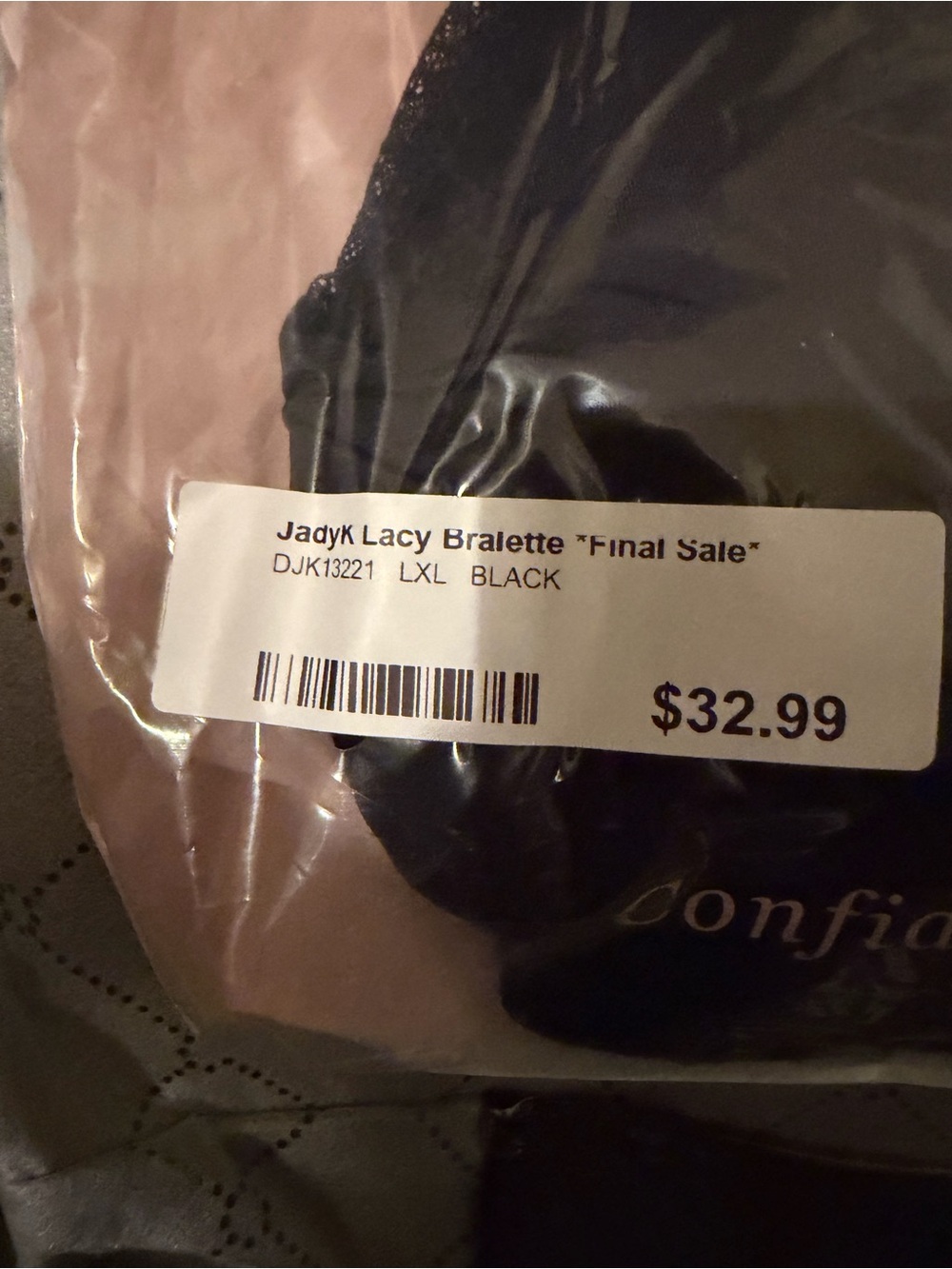 JadyK Black Lacy Bralette - Comfortable Women's Bra